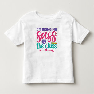 Camiseta Vou trazer Sass para a escola de jardim de infânci