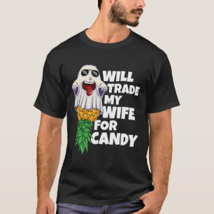 Camiseta Vou Trocar Minha Esposa Por Candy Pineapple Hallow