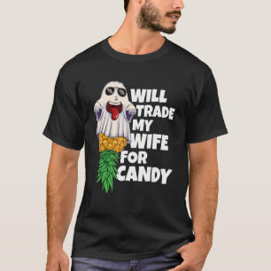 Camiseta Vou Trocar Minha Esposa Por Candy Pineapple Hallow