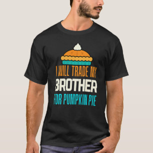 Camiseta Vou Trocar O Meu Irmão Por Um Garoto De Abóbora.