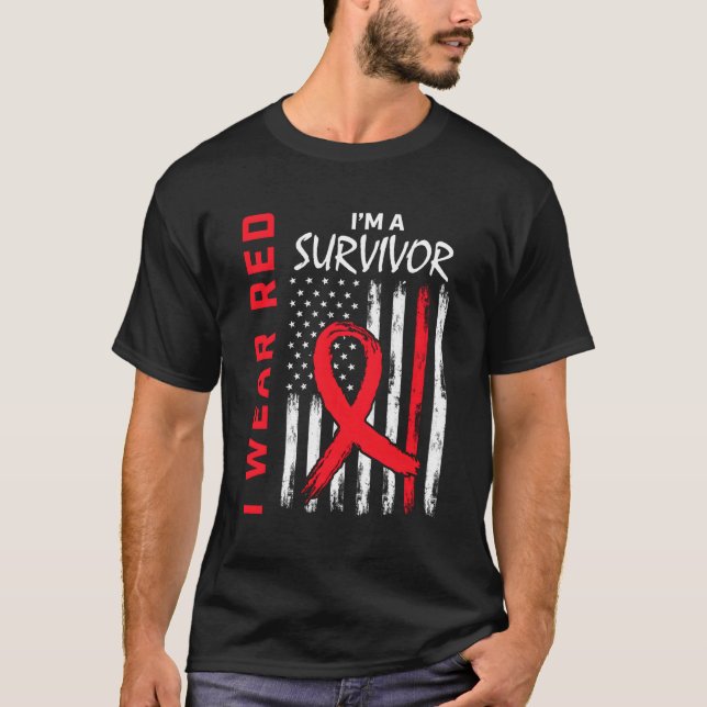 Camiseta Vou Vestir Vermelho, O Sobrevivente Da Doença, Ban (Frente)