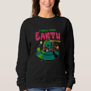 Camiseta Vou Visitar A Terra No Ano Que Vem!!!! Alienígena