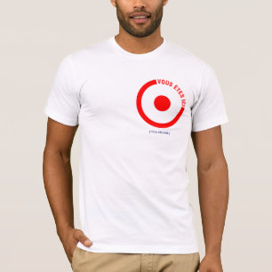Camiseta VOUS ETES ICI Círculos concêntricos vermelhos, hom