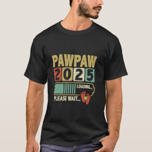 Camiseta Vovô 2025 Carregando, Anúncio de Bebê, Esperando
