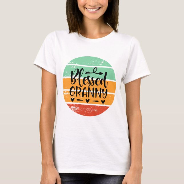 Camiseta Vovó Abençoada Retro (Frente)