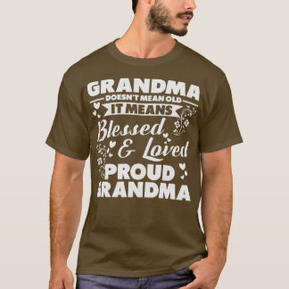 Camiseta Vovó Adorava Legal vovó abençoada Dia de as mães