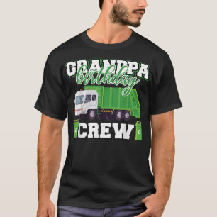 Camiseta Vovô Aniversário da Família de Caminhões de Lixo