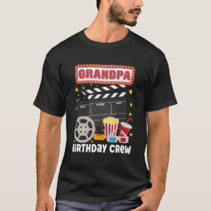Camiseta Vovô Aniversário Tripulação Filme Noite Tema Corre