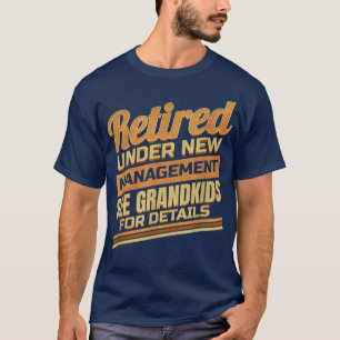 Camiseta Vovô aposentado vovó Netos engraçados despedida