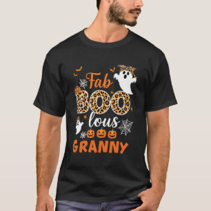 Camiseta Vovó Assustadora Fantasia de Halloween Fab Boo Lou