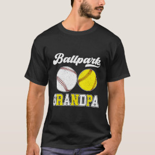 Camiseta Vovô Ballpark Softball Beisebol Avô De Baile