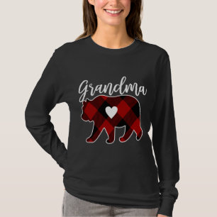 Camiseta Vovó Bear Natal Desorte de Xadrez Buffalo
