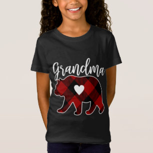 Camiseta Vovó Bear Natal Desorte de Xadrez Buffalo