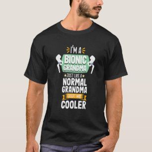 Camiseta Vovó Bionária Funny Hip Replacement Cirurgia de su