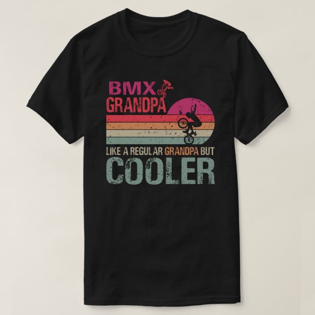 Camiseta Vovô BMX Como Um Vovô Normal Mas Vint Mais Legal (Frente do Design)