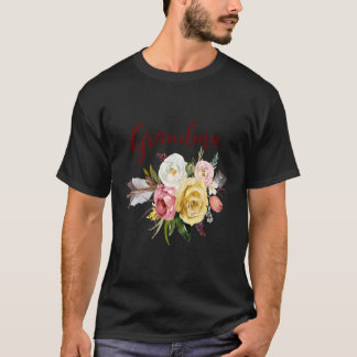 Camiseta Vovó Boho Seta Russa Buquê Flor Vovó G