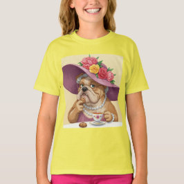 Camiseta Vovó Bulldog e Tea Party por Natasha Us