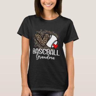 Camiseta Vovó Bysebyll Engraçada Coração de Leopardo Orgulh