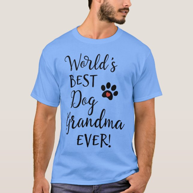 Camiseta Vovó Cachorro Grande Vovó Cachorro Vovô Dava Prese (Frente)