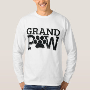 Camiseta Vovô Cachorro Vovô Grand Paw Oferece Homens Pai Fa