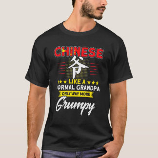 Camiseta Vovô chinês chinês Homens do Orgulho de Bandeira C