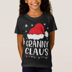 Camiseta Vovó Claus Família Correspondendo Vovó Claus Pajam