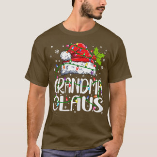 Camiseta Vovó Claus Luzes de Natal Pajama Fami