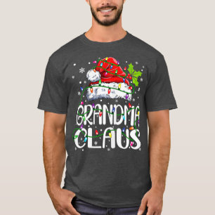 Camiseta Vovó Claus Luzes de Natal Pajama Fami