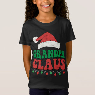 Camiseta Vovô Claus Papai noel a Família das Luzes de Natal