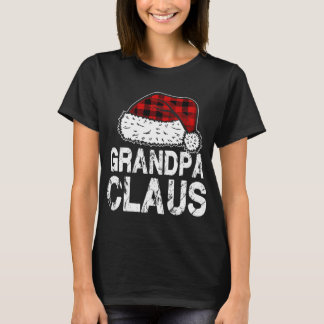 Camiseta Vovô Claus Santa Hat Red Buffalo Xadrez Christma