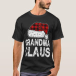 Camiseta Vovó Claus Santa Hat Red Buffalo Xadrez Christma<br><div class="desc">Vovó Claus Santa Hat Red Buffalo Xadrez Natal Pajama</div>