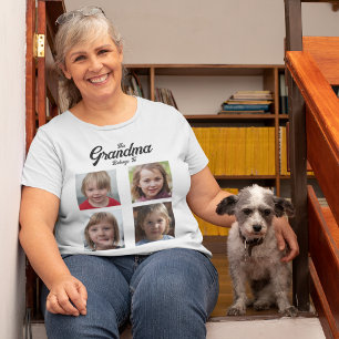 Camiseta Vovô Colagem Fotográfica Personalizada Vovó
