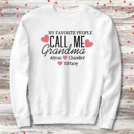 Camiseta Vovó com Netos vermelhos