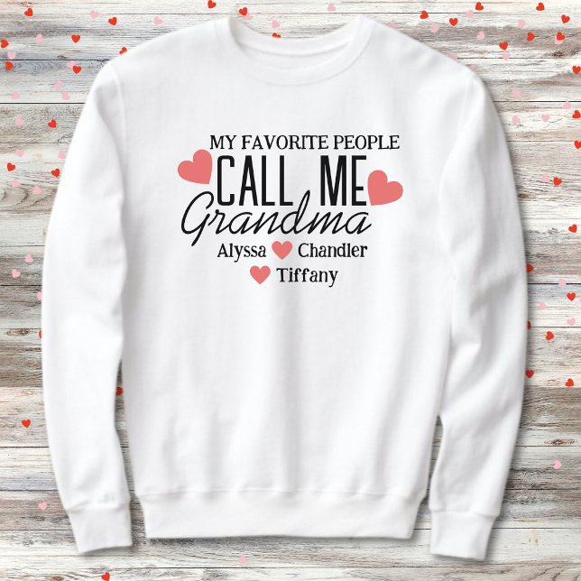 Camiseta Vovó com Netos vermelhos (Criador carregado)