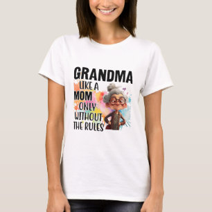 Camiseta Vovó Como Mãe Só Sem Regras Engraçada