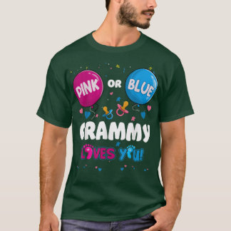 Camiseta Vovô cor-de-rosa ou azul-balão te ama