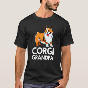 Camiseta Vovô Corgi Para Homens Cachorrinho Avô