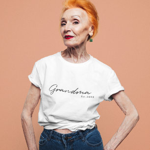 Camiseta Vovó Corte de Na moda moderno EST estabelecido