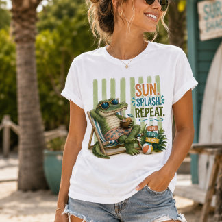 Camiseta Vovó da costa gator dia de piscina verão