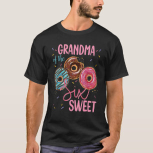Camiseta Vovó Da Doce Festa de aniversário De Rosquinha De