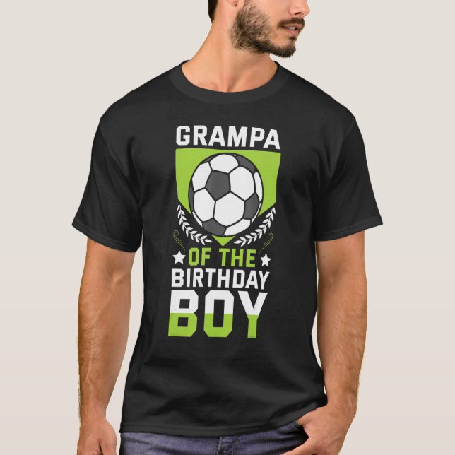 Camiseta Vovô Da Equipe De Jogadores De Futebol Birthday (Frente)