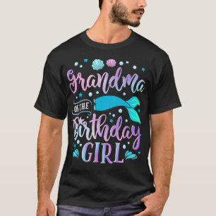 Camiseta Vovó da Família de Sereias da Birthday Girl