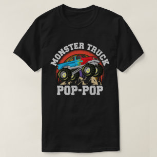 Camiseta Vovô da Família Monster Truck Pop-Pop Matching