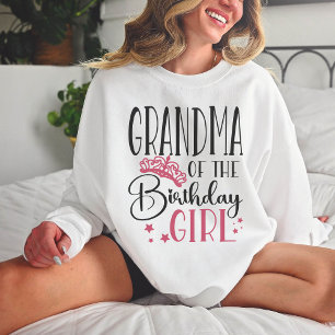 Camiseta Vovó da Família Personalizada Birthday Girl