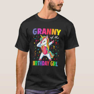 Camiseta Vovó da Festa de aniversário Oferece Menina Batida