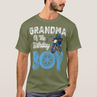 Camiseta Vovó da Festa de Bicicleta Birthday Boy Dirt Bday
