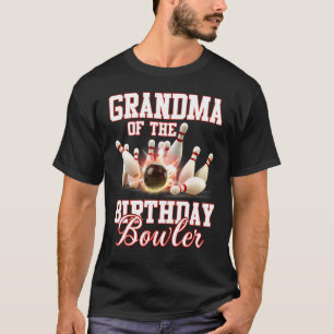 Camiseta Vovó Da Festa De Boliches Do Aniversário Bowler
