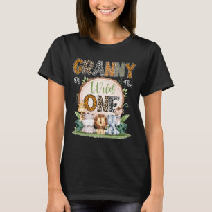 Camiseta Vovó Da Floresta Selvagem De Um Primeiro Aniversár