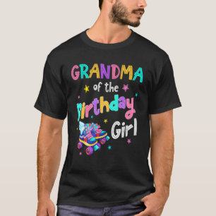 Camiseta Vovó Da Garota De Aniversário Rolando Skate Bday F