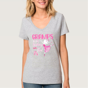 Camiseta Vovô Da Garota Do Aniversário Bailarina Ballet